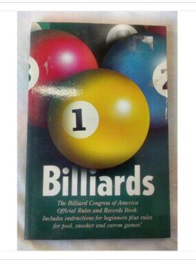 Billiards Official Rules and Records Book Pool Snooker Carom Games BCA 1996 PB